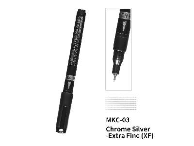Mkc-03 Chrome Silver Marker Pen Super Fine (1mm) - image 1