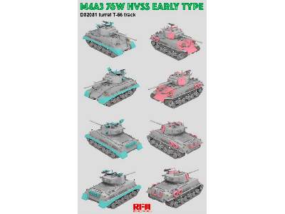 M4a3 76w Hvss Early Type D82081 Turret T - 66 Track - image 4