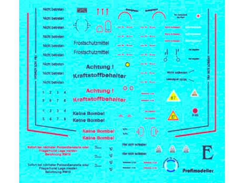 Me-109 E,g,f Stencils - image 1
