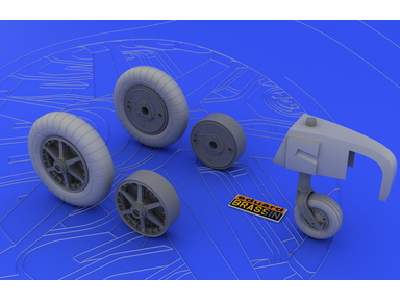 Bf 109E wheels 1/32 - Eduard - image 1