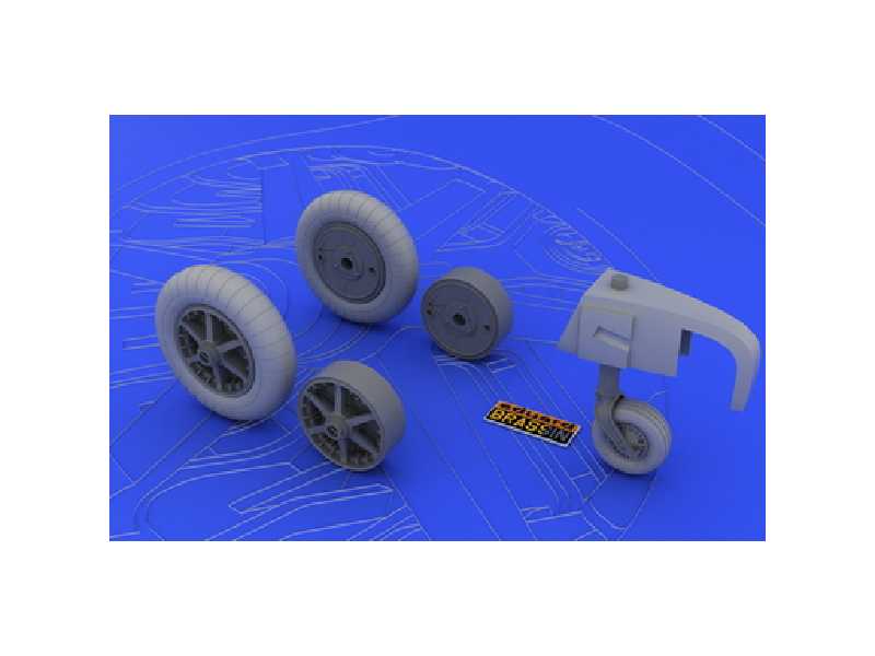 Bf 109E wheels 1/32 - Eduard - image 1