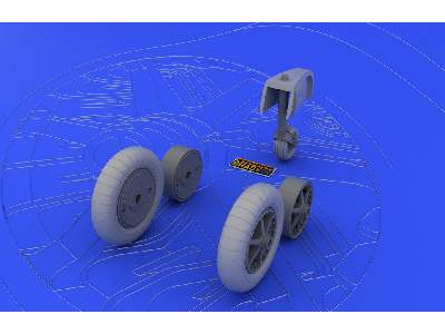 Bf 109E wheels 1/32 - Eduard - image 3