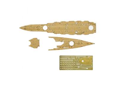 Toku-53 Ex-102 Wood Deck Seal For Ijn Battleship Kirishima (W/Ship Name Plate) - image 2