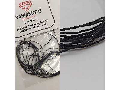 Braided Hose Line Black 0,3mm 2m - image 1