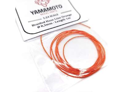 Braided Hose Line Orange 0,3mm 1m - image 1