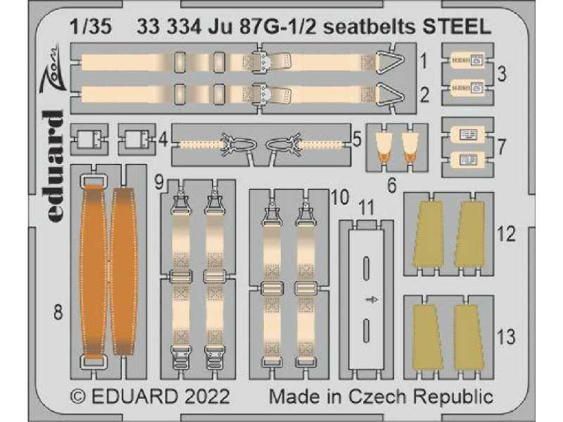 Ju 87G-1/2 seatbelts STEEL 1/35 - BORDER MODEL - image 1