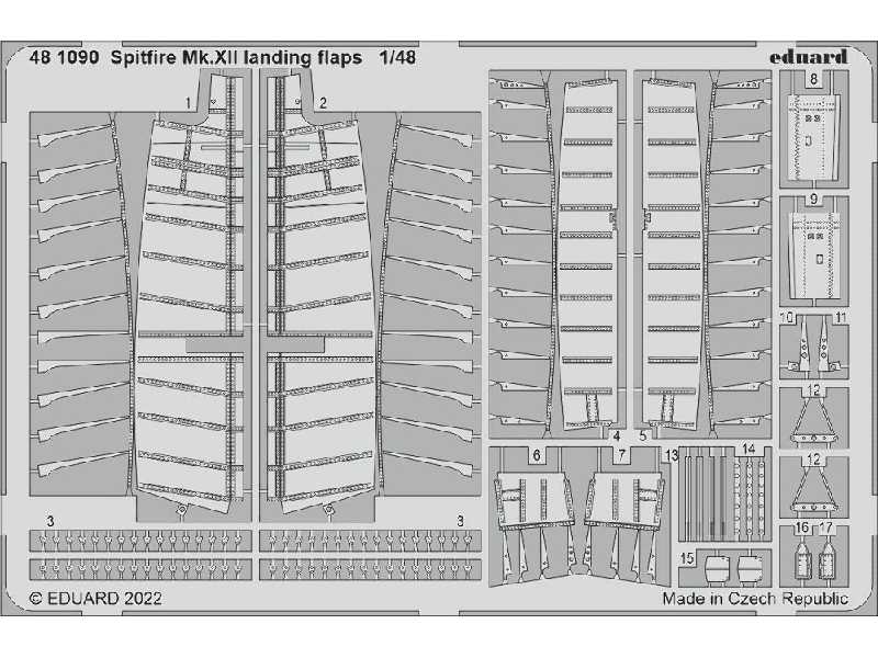 Spitfire Mk. XII landing flaps 1/48 - AIRFIX - image 1