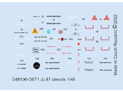 Ju 87 stencils 1/48 - AIRFIX - image 1