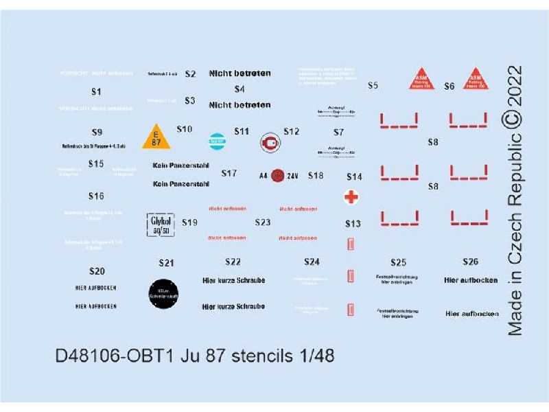 Ju 87 stencils 1/48 - AIRFIX - image 1