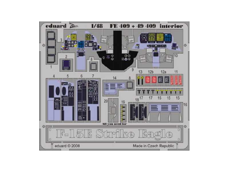 F-15 interior S. A. 1/48 - Academy Minicraft - - image 1