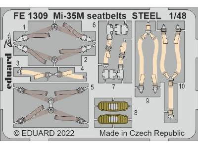 Mi-35M seatbelts STEEL 1/48 - ZVEZDA - image 1