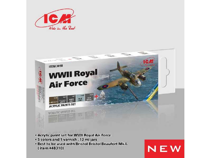 Acrylic Paint Set For WWII Royal Air Force - image 1