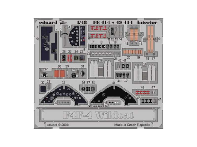 F4F-4 interior S. A. 1/48 - Hobby Boss - - image 1