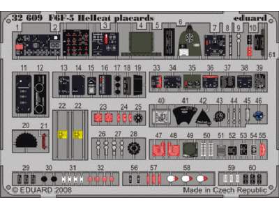 F6F-5 placards S. A. 1/32 - Trumpeter - image 1