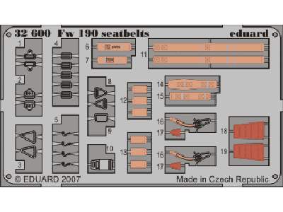 Fw 190 seatbelts S. A. 1/32 - image 1