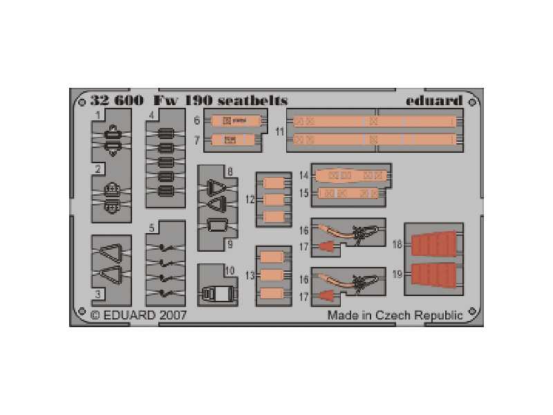 Fw 190 seatbelts S. A. 1/32 - image 1