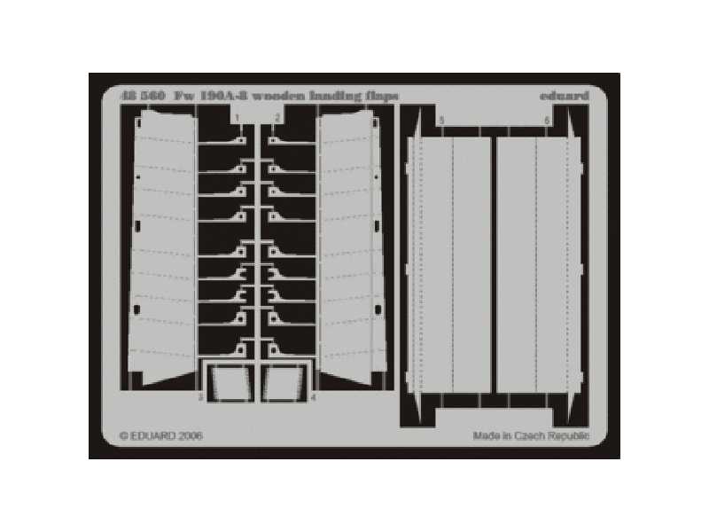 Fw 190A/ F wooden landing flaps 1/48 - Eduard - image 1