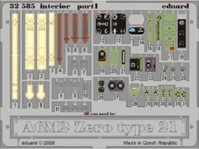 A6M2 Zero type 21 interior 1/32 - Tamiya - image 1