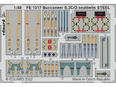 Buccaneer S.2C/ D seatbelts STEEL 1/48 - AIRFIX - image 1