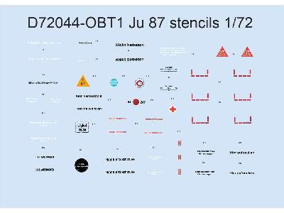 Ju 87 stencils 1/72 - image 1