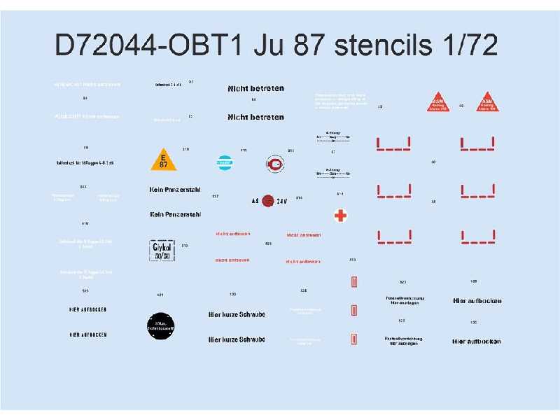 Ju 87 stencils 1/72 - image 1