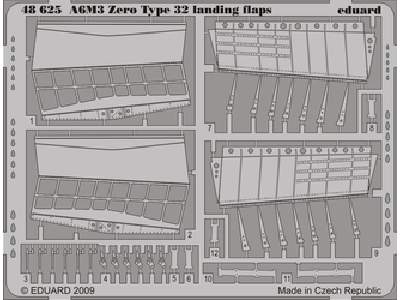 A6M3 Zero Type 32 landing flaps 1/48 - Hasegawa - image 1