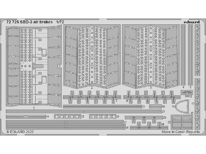 SBD-3 air brakes 1/72 - FLYHAWK - image 1