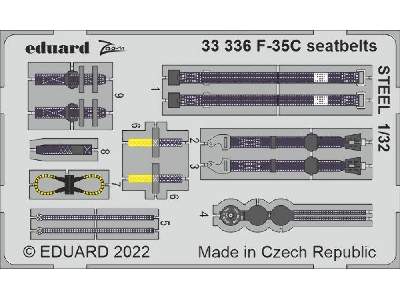 F-35C seatbelts STEEL 1/32 - TRUMPETER - image 1