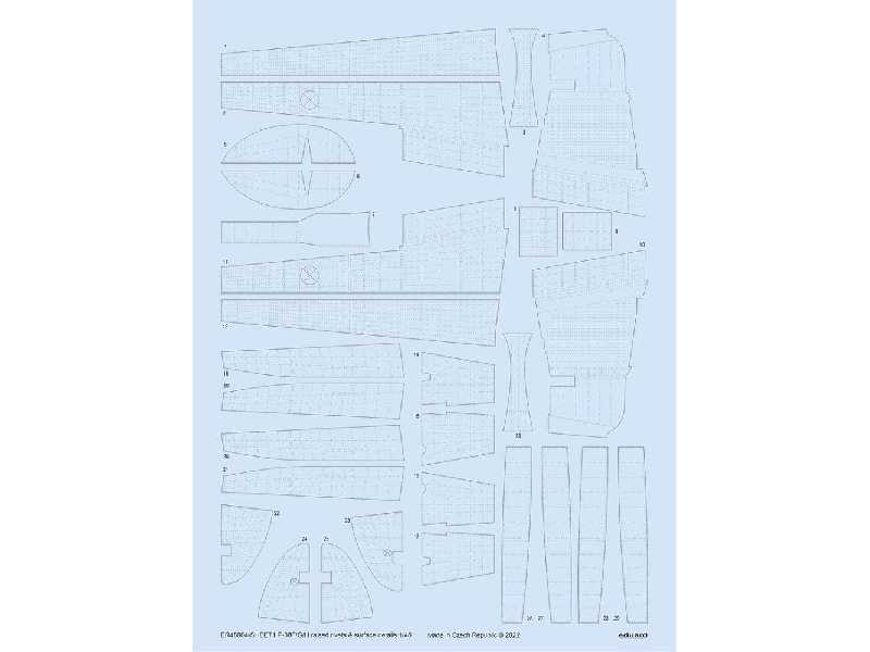 P-38F/ G/H raised rivets & surface details 1/48 - Tamiya - image 1