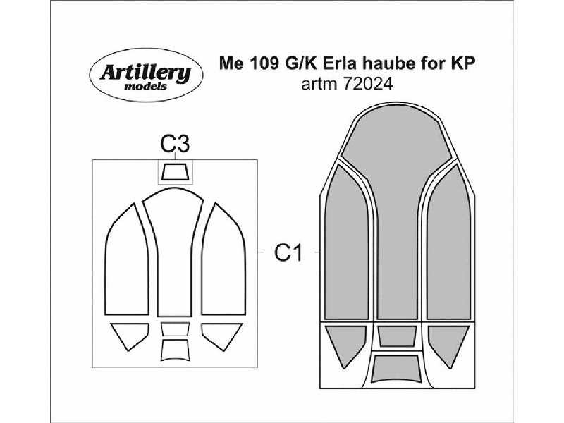 Me 109 G/K Erla Haube For Kp - image 1