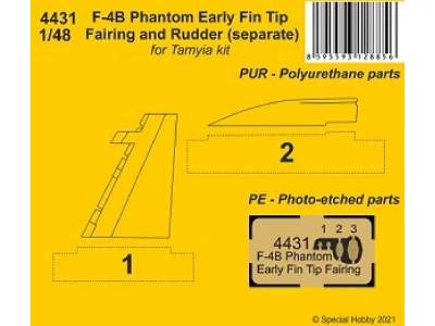 F-4b Phantom Early Fin Tip Fairing And Rudder (Separate) - image 1