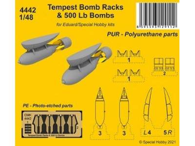 Tempest Bomb Racks & 500 Lb Bombs (For Eduard/Special Hobby Kits) - image 1