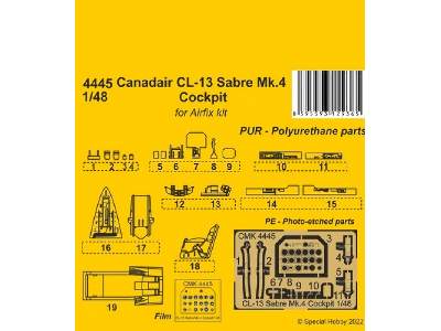 Canadair Cl-13 Sabre Mk.4 Cockpit (For Airfix Kit) - image 1