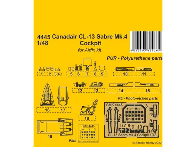 Canadair Cl-13 Sabre Mk.4 Cockpit (For Airfix Kit) - image 1