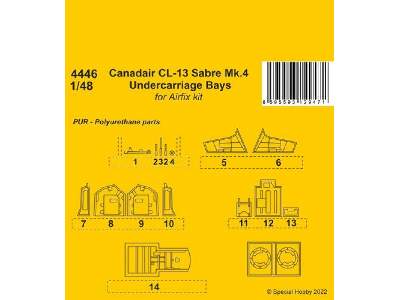 Canadair Cl-13 Sabre Mk.4 Undercarriage Bays (For Airfix Kit) - image 1