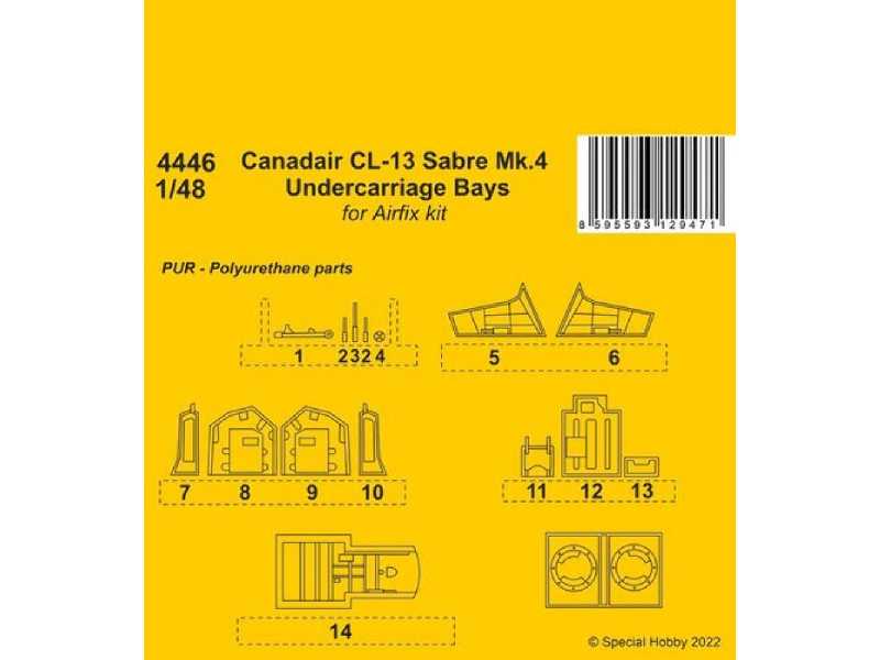 Canadair Cl-13 Sabre Mk.4 Undercarriage Bays (For Airfix Kit) - image 1