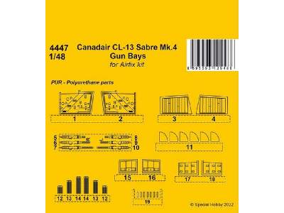 Canadair Cl-13 Sabre Mk.4 Gun Bays 1/48 / For Airfix Kit - image 1