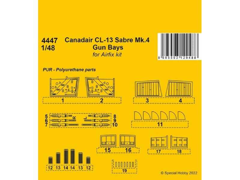 Canadair Cl-13 Sabre Mk.4 Gun Bays 1/48 / For Airfix Kit - image 1