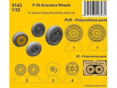 P-39 Aircobra Wheels (For Special Hobby / Revell / Kitty Hawk Kits) - image 1