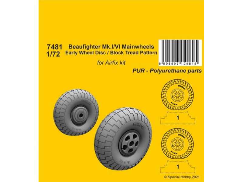 Beaufighter Mk.I/Vi Mainwheels - Early Wheel Disk / Block Tread Pattern - image 1