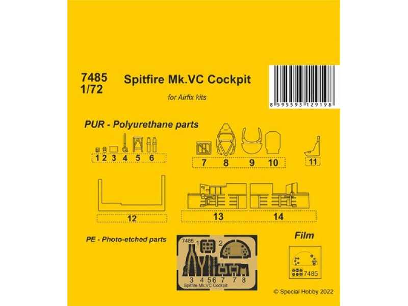 Spitfire Mk.Vc Cockpit (For Airfix Kit) - image 1