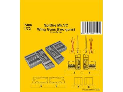 Spitfire Mk.Vc Wing Guns (Two Guns) (For Airfix Kit) - image 1