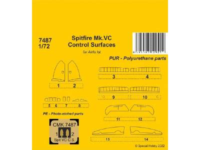 Spitfire Mk.Vc Control Surfaces (For Airfix Kit) - image 1