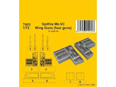 Spitfire Mk.Vc Wing Guns (Four Guns) (For Airfix Kit) - image 1