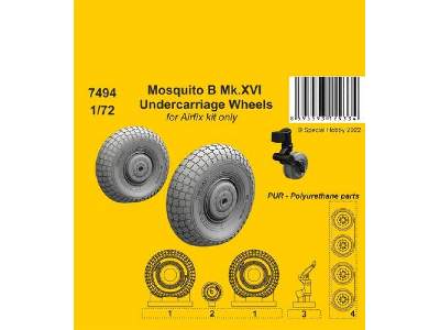 Mosquito B Mk.Xvi Undercarriage Wheels (For Airfix Kit Only) - image 1