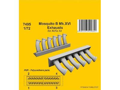 Mosquito B Mk.Xvi Exhausts (For Airfix Kit) - image 1
