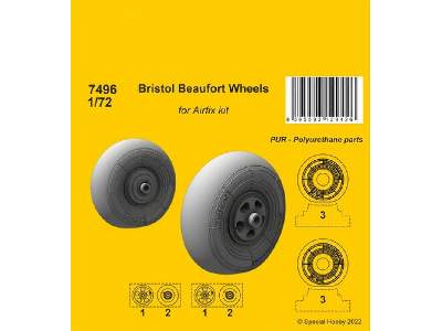 Bristol Beaufort Wheels For Airfix Kit - image 1