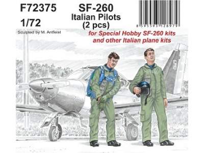 Sf-260 Italian Pilots (2 Pcs) (For Special Hobby Sf-260 Kits And Other Italian Plane Kits) - image 1