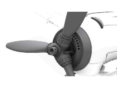 Messerschmitt Bf 109e Detailed Propeller Spinner - image 3