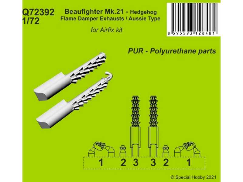 Beaufighter Mk.21 - Hedgehog Flame Damper Exhausts / Aussie Type - image 1